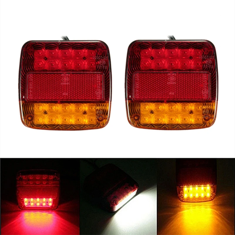 

1PC 12V Waterproof Car Truck 20 LED Rear Tail Light Warning Lights Rear Lamp Stop Turn Signal Light 20LED for Car Trailer Truck