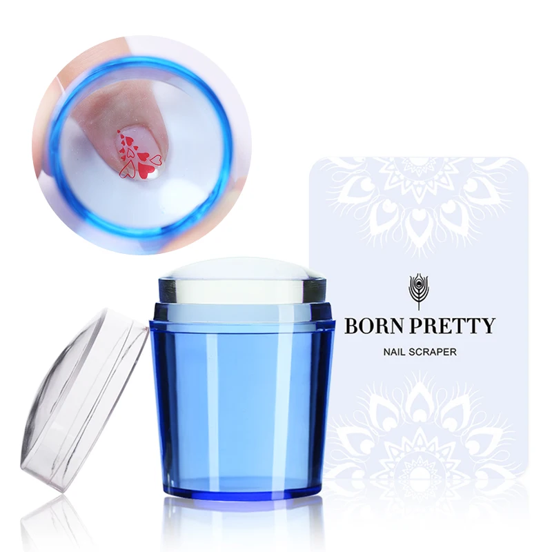 1 шт. Желейный силиконовый стемпер для ногтей скребок красная фиолетовая синяя