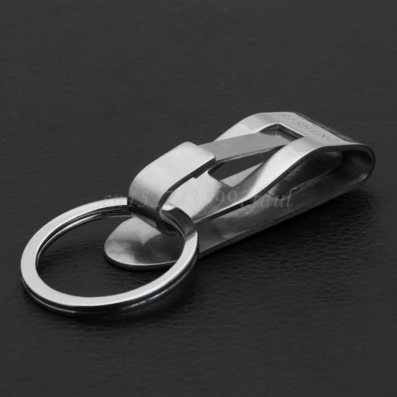

Stainless Steel Keyring Security Clip On Heavy Duty Belt Key Clip Belt Keychain