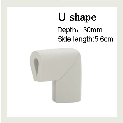 Gray U shape 4 шт./партия, детский силиконовый стол, угол стола, край, накладка на углы, безопасная защита для детей, защита от детей - Цвет: Gray U shape