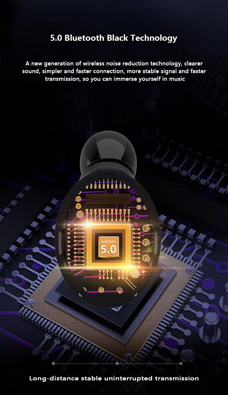 TWS Bluetooth 5,0 наушники беспроводные наушники 6D стерео IPX7 водонепроницаемые наушники с 3500 мАч Charing чехол светодиодный дисплей Bluetoo