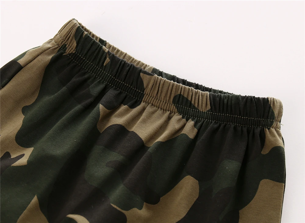 2021 Hot Selling Fashion Baby Boy Clothes set Long-sleeved camouflage T-shirt+Pants 2pcs Newborn Girl Clothing Set Outfits | Детская