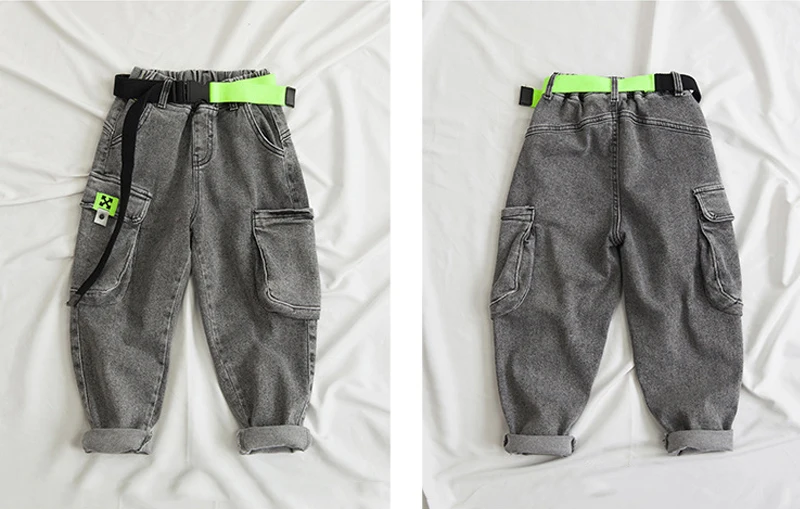 Джинсы для мальчиков детская одежда весенне-осенние темно-синие детские штаны