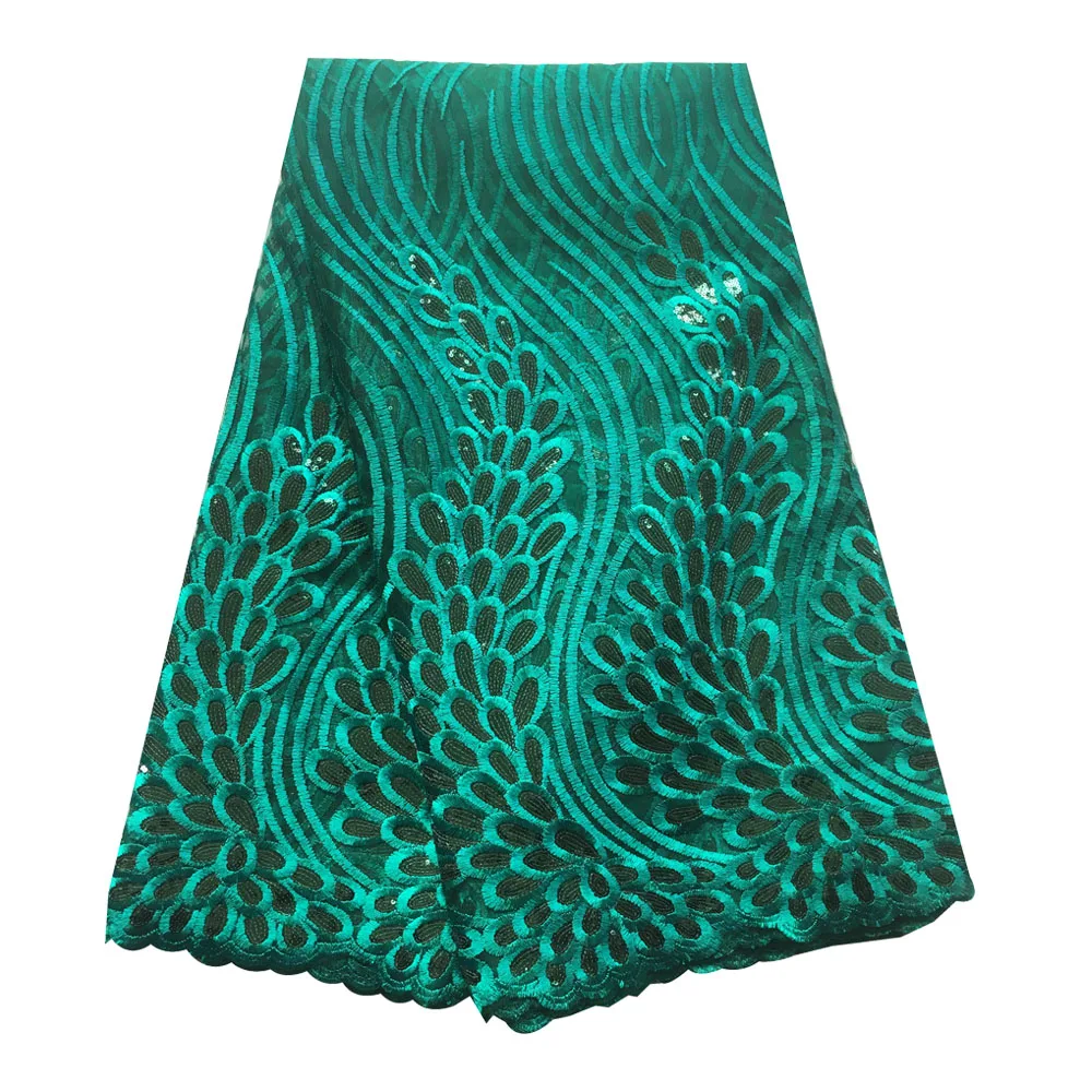 Кружевная ткань с пайетками Африканский французский тюль кружевная высокого