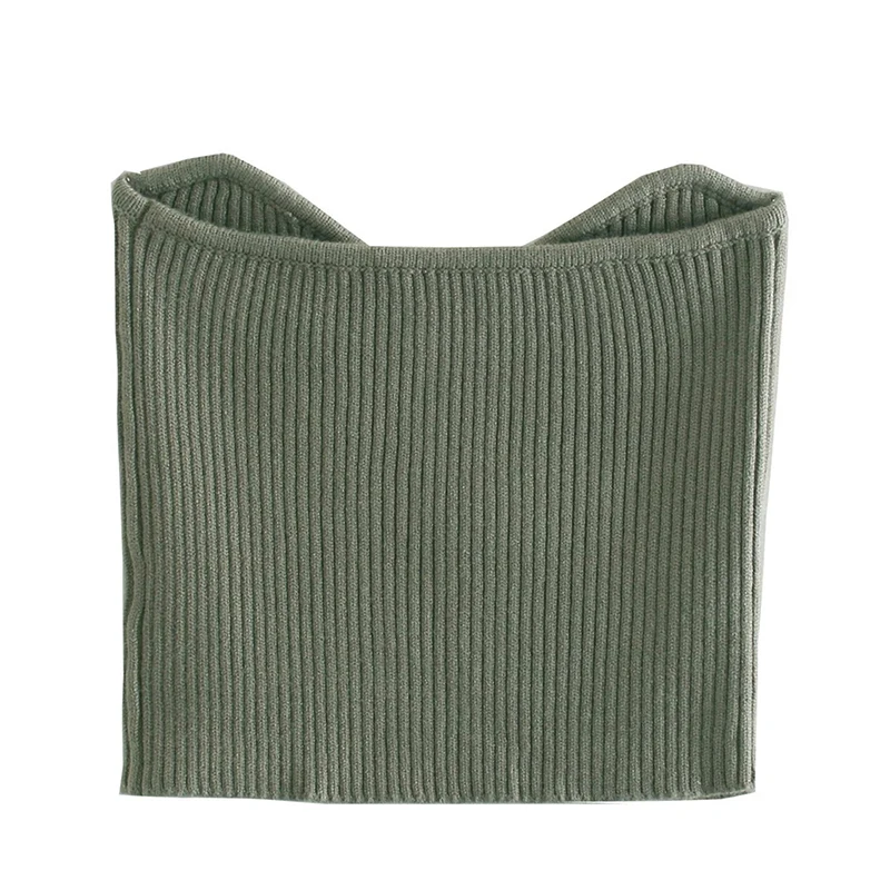 Женские сексуальные трикотажные топы-трубы модные однотонные Топы без бретелек