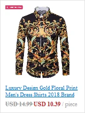 Прямая поставка camisa masculina мужская Повседневная рубашка с длинными рукавами и принтом Повседневная приталенная Мужская рубашка camisa social masculina