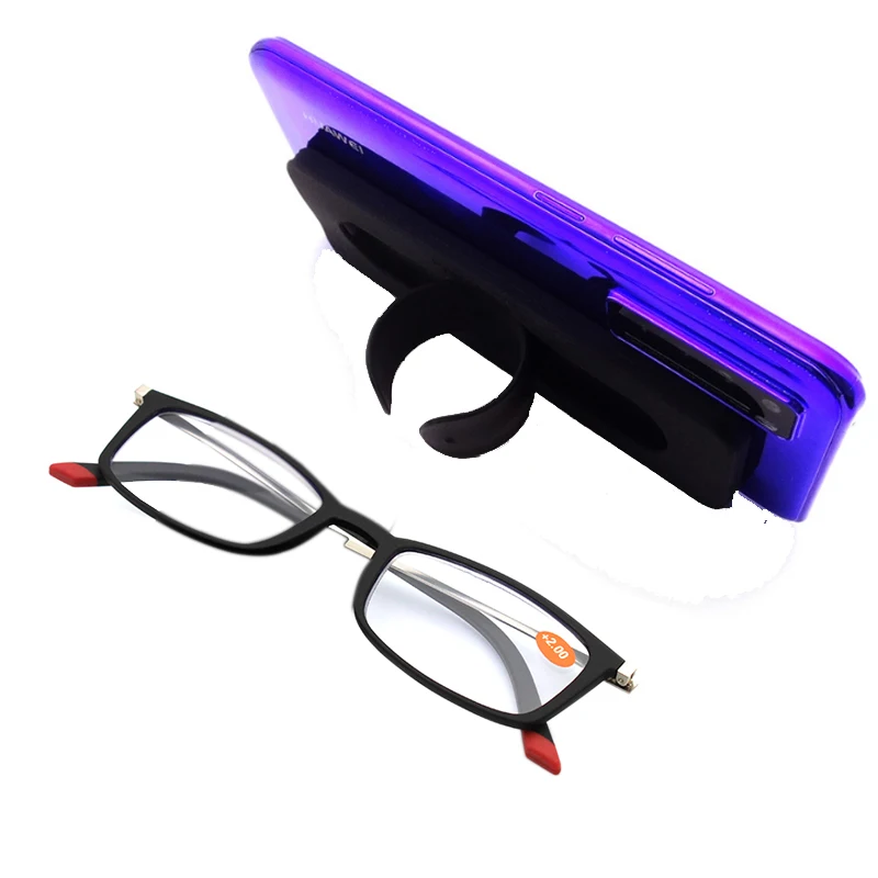 Сверхлегкий очки для чтения Для мужчин женщин прямоугольный неразрывный