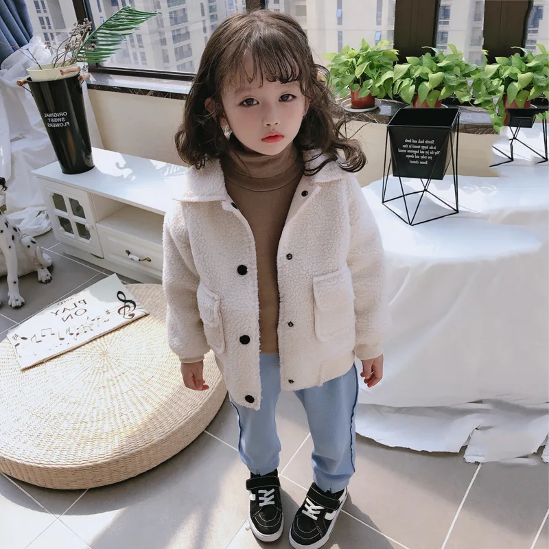 Mihkalev/осенние детские куртки для девочек однобортные и пальто с отложным