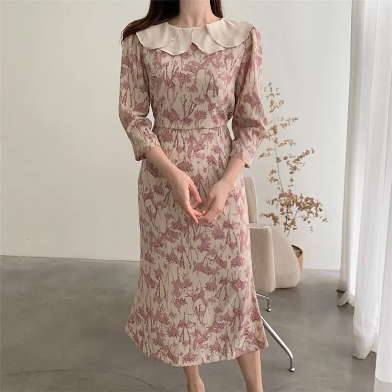 Женское платье с оборками Alien Kitty уличное цветочным принтом и высокой талией для