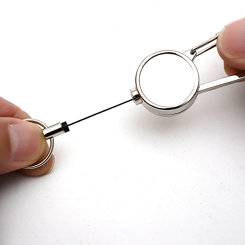 

Camping Telescopic Burglar Chain Key Holder Tactical Keychain Outdoor Key Ring Return Retractable Key Chain Outdoor Tools