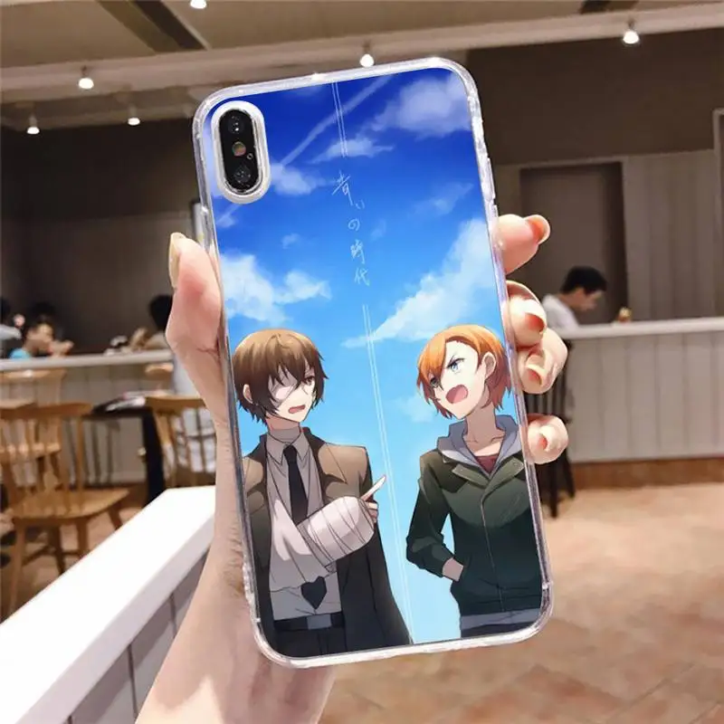 

Japan anime Bungou Stray Dogs Phone Case Transparent for iPhone 6 7 8 11 12 s mini pro X XS XR MAX Plus