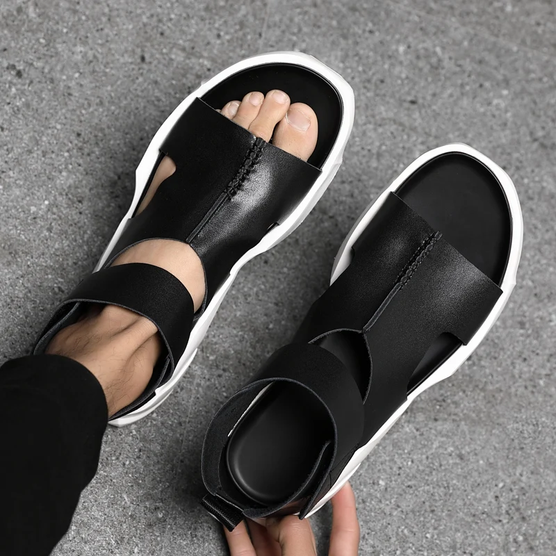 

Outdoor Men Roman SandalsSummer Classic Men's Sandals Soft Sandals Comfortable Shoes Genuine Leather Sandals Soft High Quality