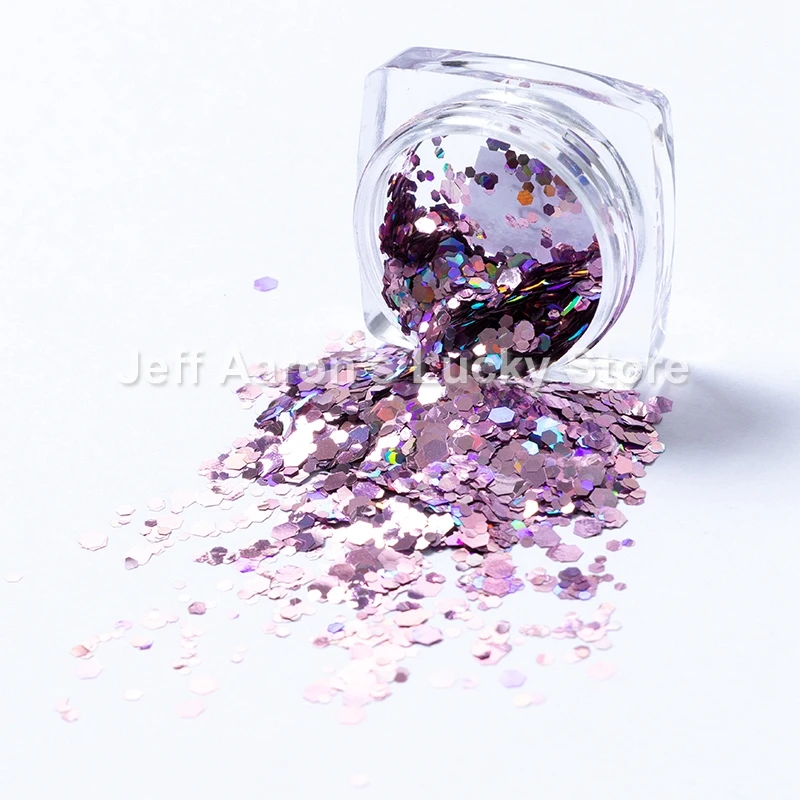 12 цветов шестигранный голографический Блестящий Гель лак для ногтей блёстки