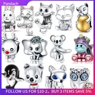 Pandach подлинное 925 пробы серебро милого котенка и с животного бусины для изготовления браслета Ассорти к подлинным браслетам Pandora, браслет для девочек Подарки CMC208