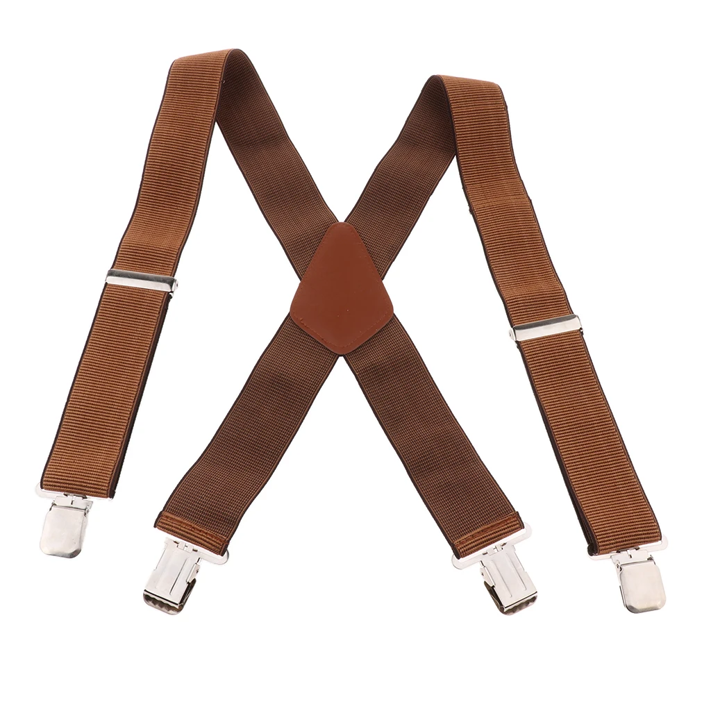 Мужские подтяжки в стиле X с крепкими зажимами регулируемые универсальные