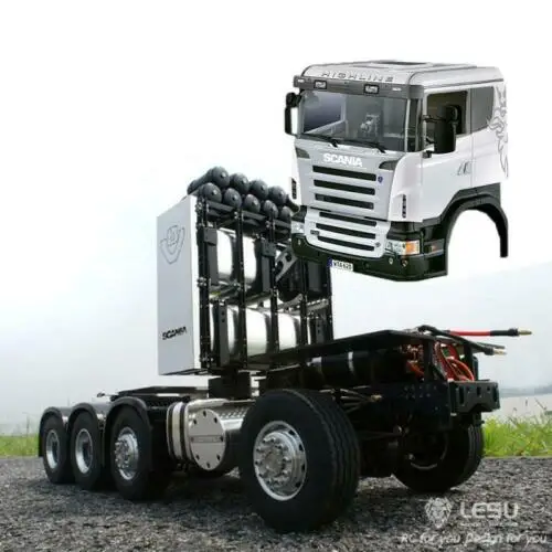 

LESU металлический шасси кабина ESC сервопривод для 1/14 DIY Scania 8*8 RC трактор грузовик THZH0300
