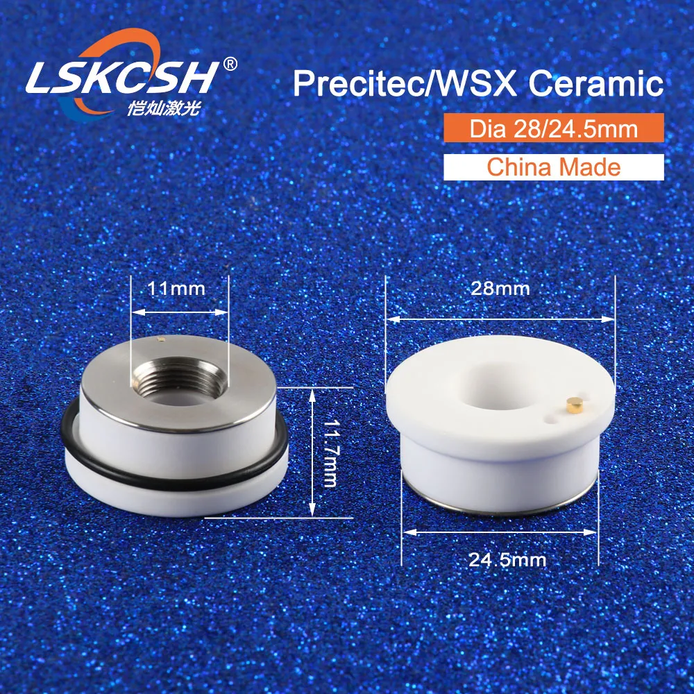 LSKCSH 5 шт./лот Precitec керамические детали Держатель сопла Сделано в Китае P0571-1051-00001 для Precitec Лазерная режущая головка 28 мм/24,5 мм