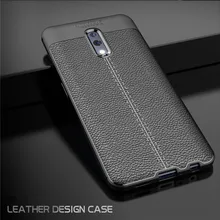 2021 For OPPO Reno Case Drop-Proof Hybrid Armor Leather Texture Soft TPU Case for OPPO Reno CPH1917 Lichi Leather Back Cover