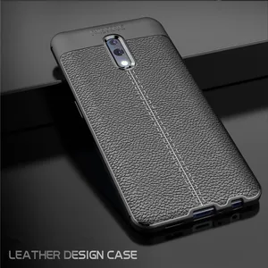 2021 for oppo reno case drop proof hybrid armor leather texture soft tpu case for oppo reno cph1917 lichi leather back cover free global shipping