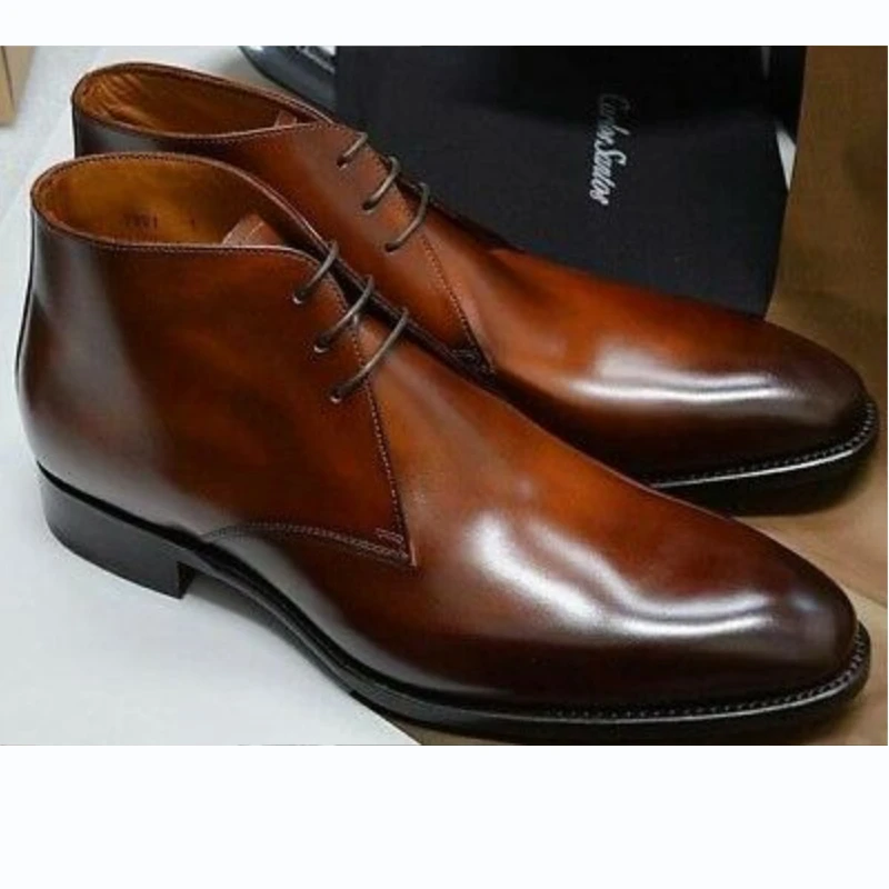 

Men Shoes PU Leather Simplicity fat Spring Autumn Lace Up Solid Banque Round Toe Sapatos Para Hombre Comfortable derby KU384