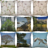 teer decor cotton linen pillows case cover flower printing home 18for home office