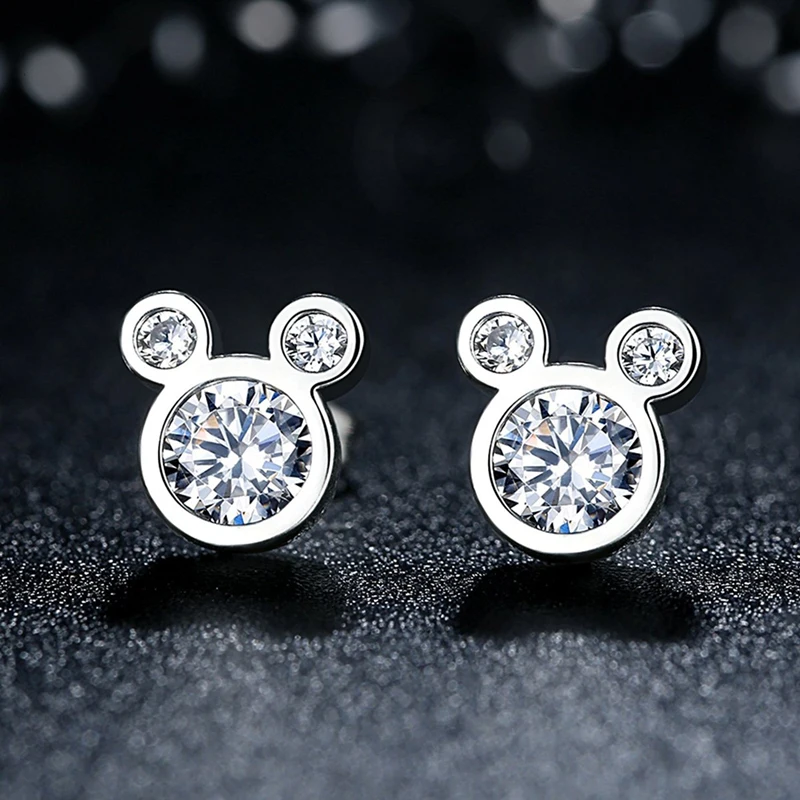 

Mother day SALE 2021 925 Sterling Silver Crystal Cartoon Animals Stud Earrings for Women & Girls Sterling Silver Jewelry Gift