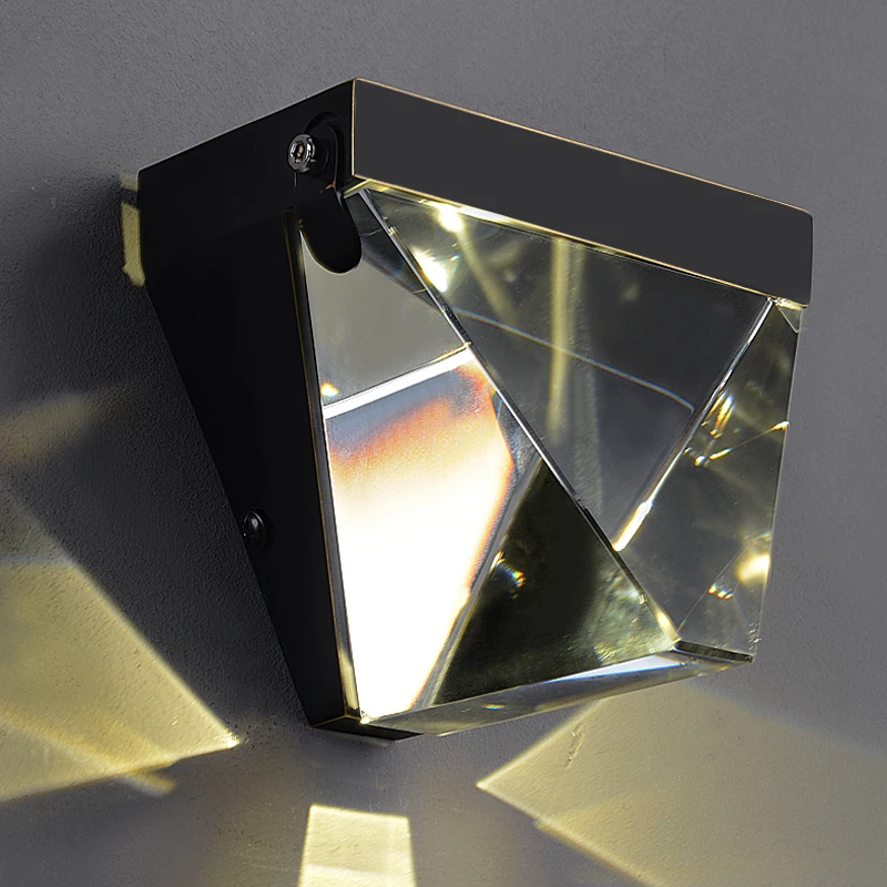 Хрустальный Золотой прикроватный настенный светильник черный s для виллы