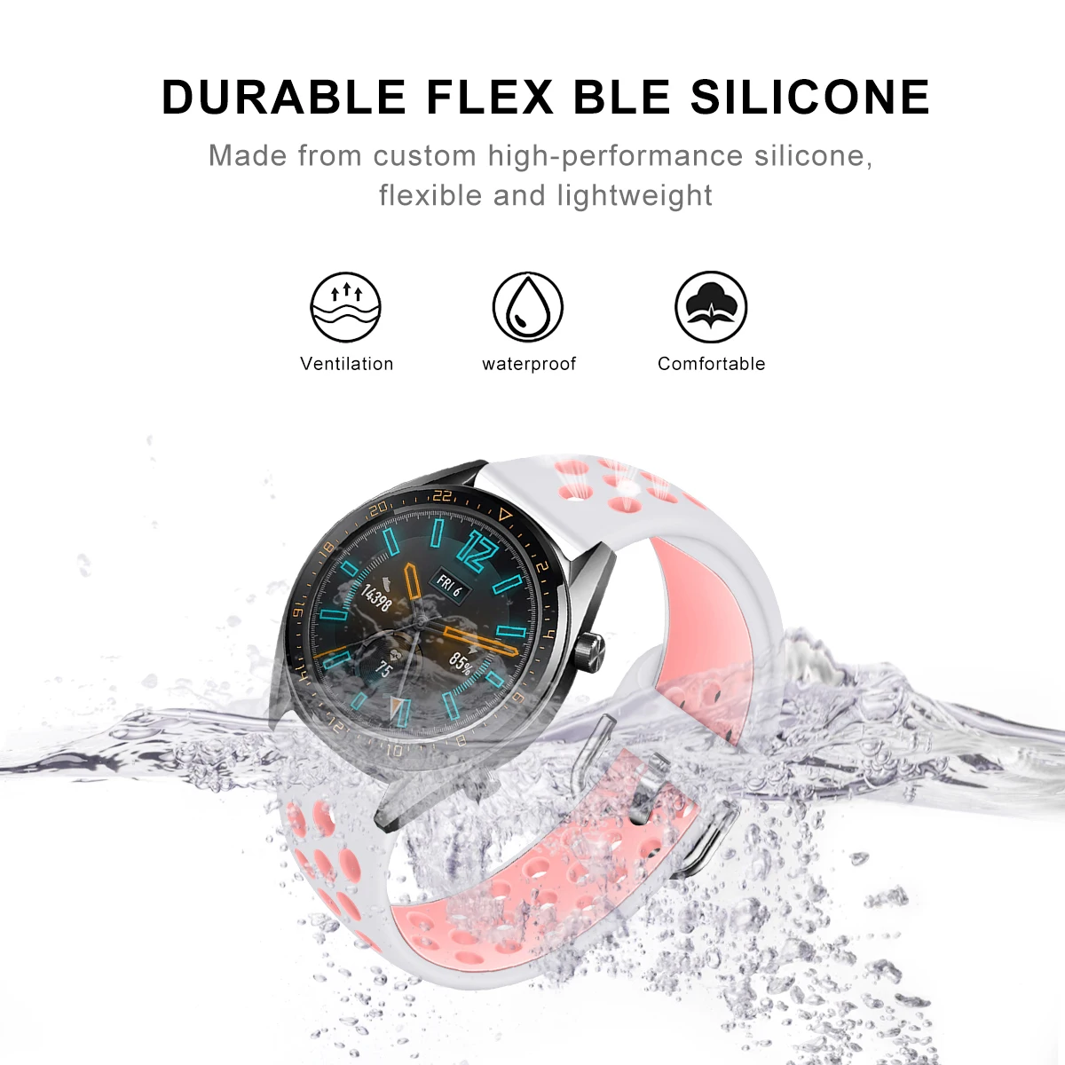 Сменные Мягкие силиконовые часы ремешок для Xiaomi Huami AMAZFIT GTR 47 мм умные часы долговечные аксессуары