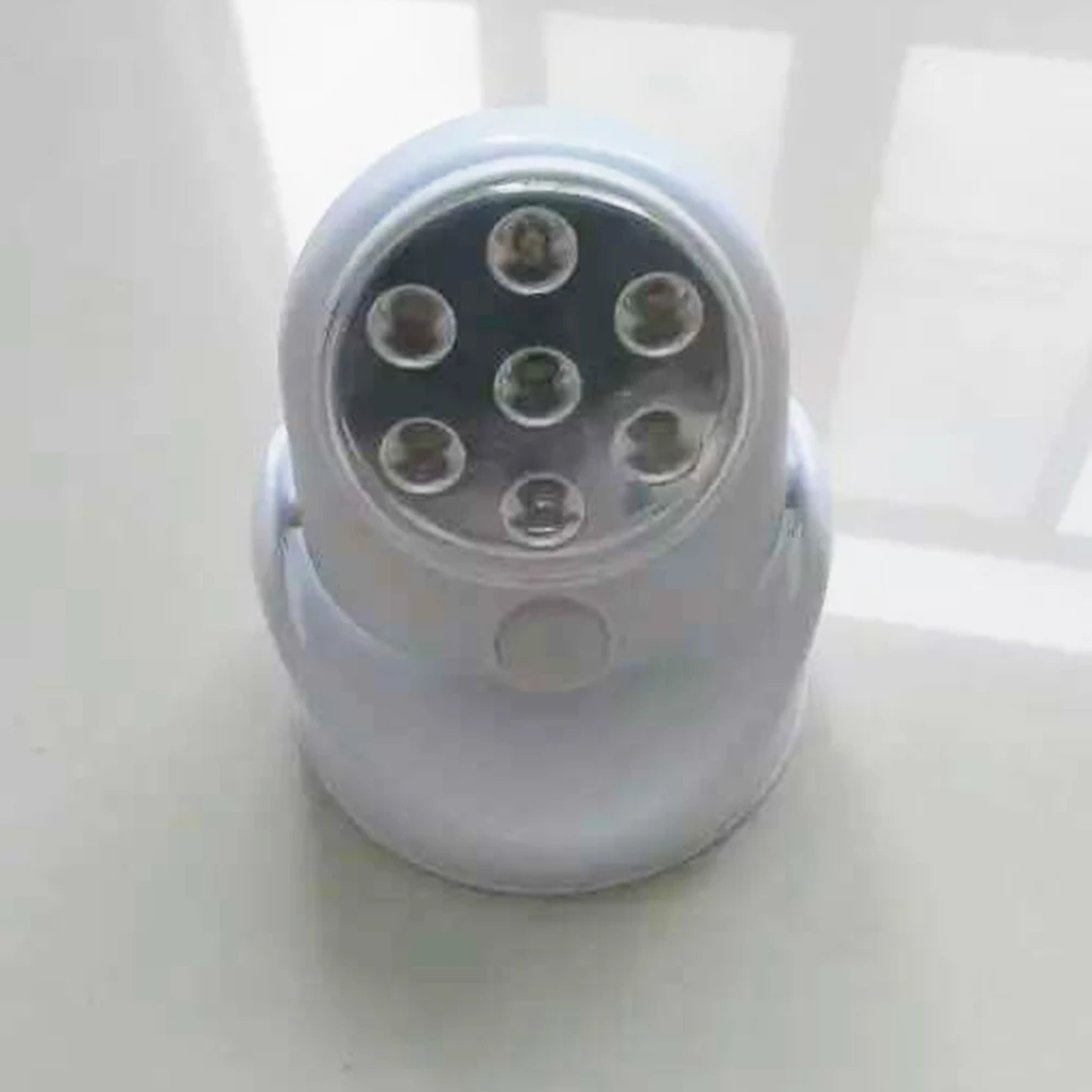 

7LED Door Shed Security Night Cupboard Wall Cordless PIR Automatic 360 Degree Motion Sensor Light