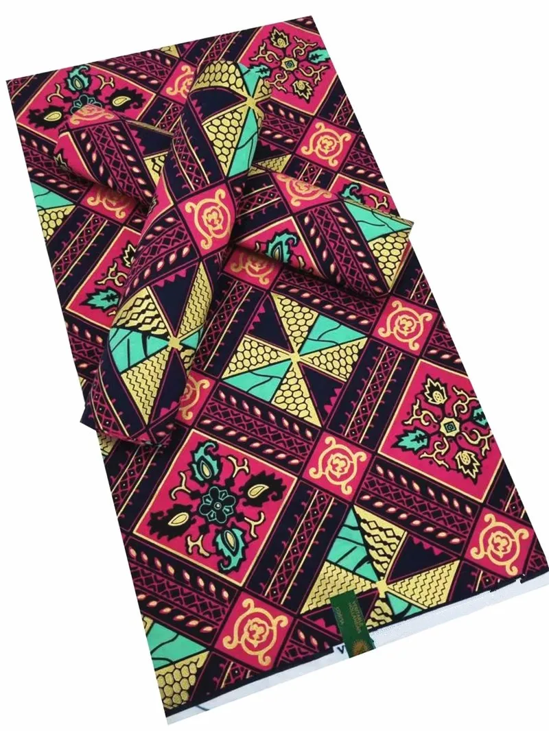 

6 yards of high quality golden wax fabric for women dress 2021 ankara fabric wax print african fabric