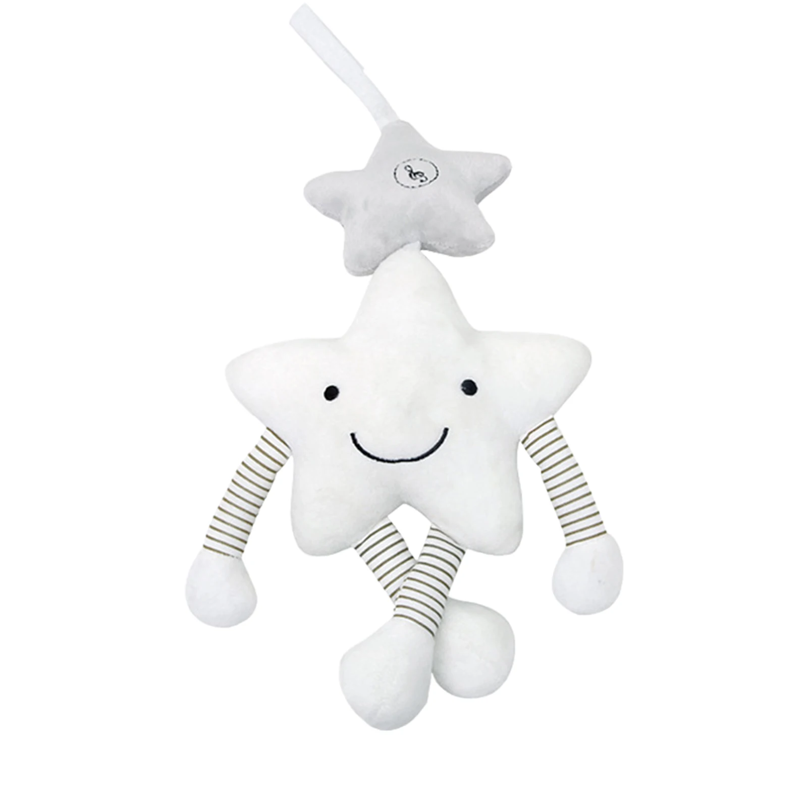 

Musical Bell Star Hanging Pendant Portable Baby Rattle Electric Easy Clean Kids Toy Battery Powered Cute Cartoon With Lanyard