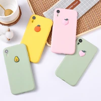 3d fruit phone case for iphone 11 x xs xr 11 pro xs max silicone case for iphone 7 8 6 6s plus avocado peach orange soft cover