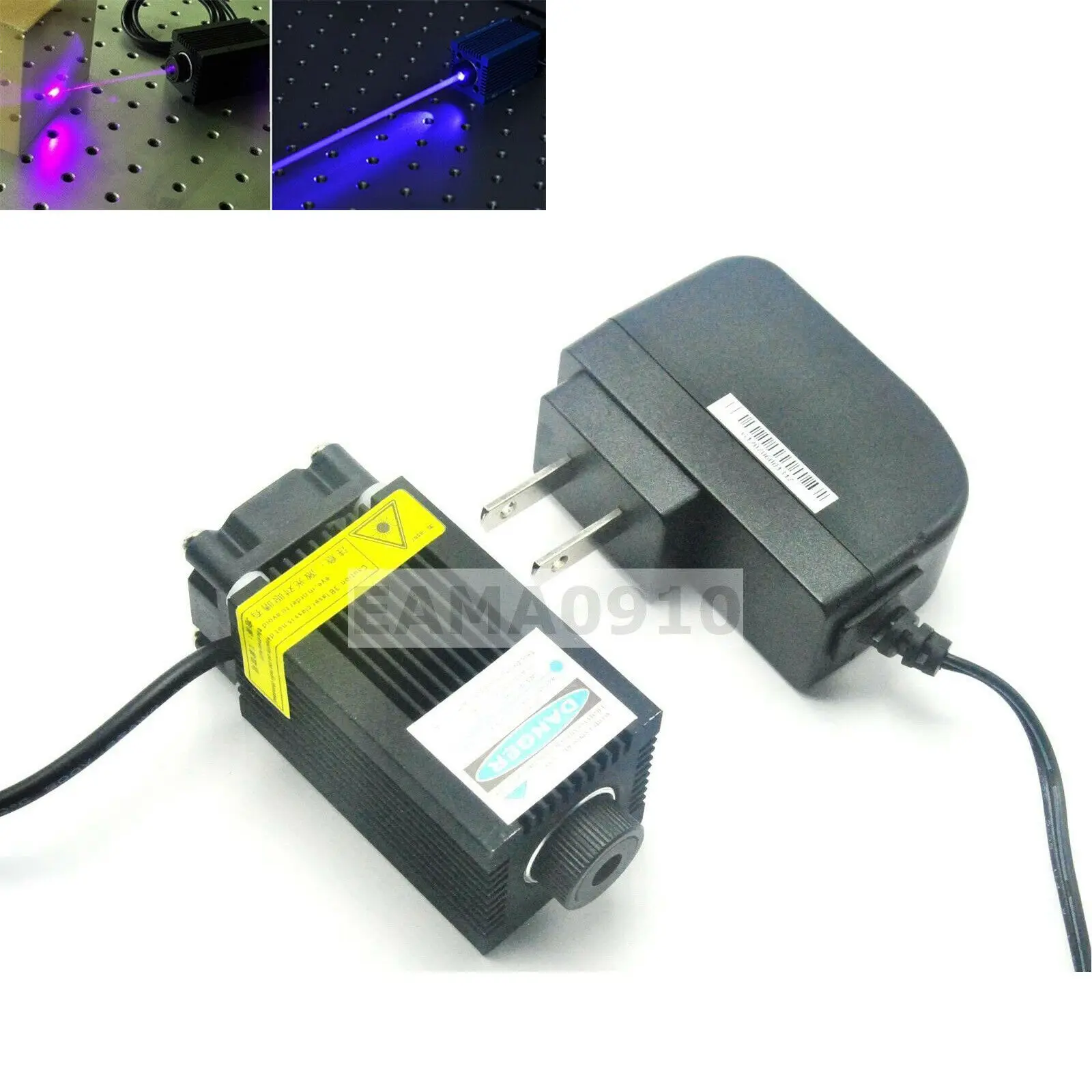 

Focusable 405nm 500mW Blue violet Laser Module DIY Laser Engraving Machine 12V
