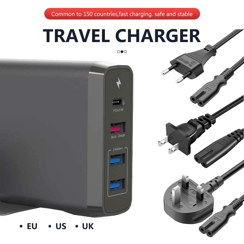 PUJIMAX 95W Gan Charger PD USB-C Quick Charge EU/US/UK Phone With Usb Cable Portable For Samsung/iPhone/Xiaomi | Мобильные телефоны