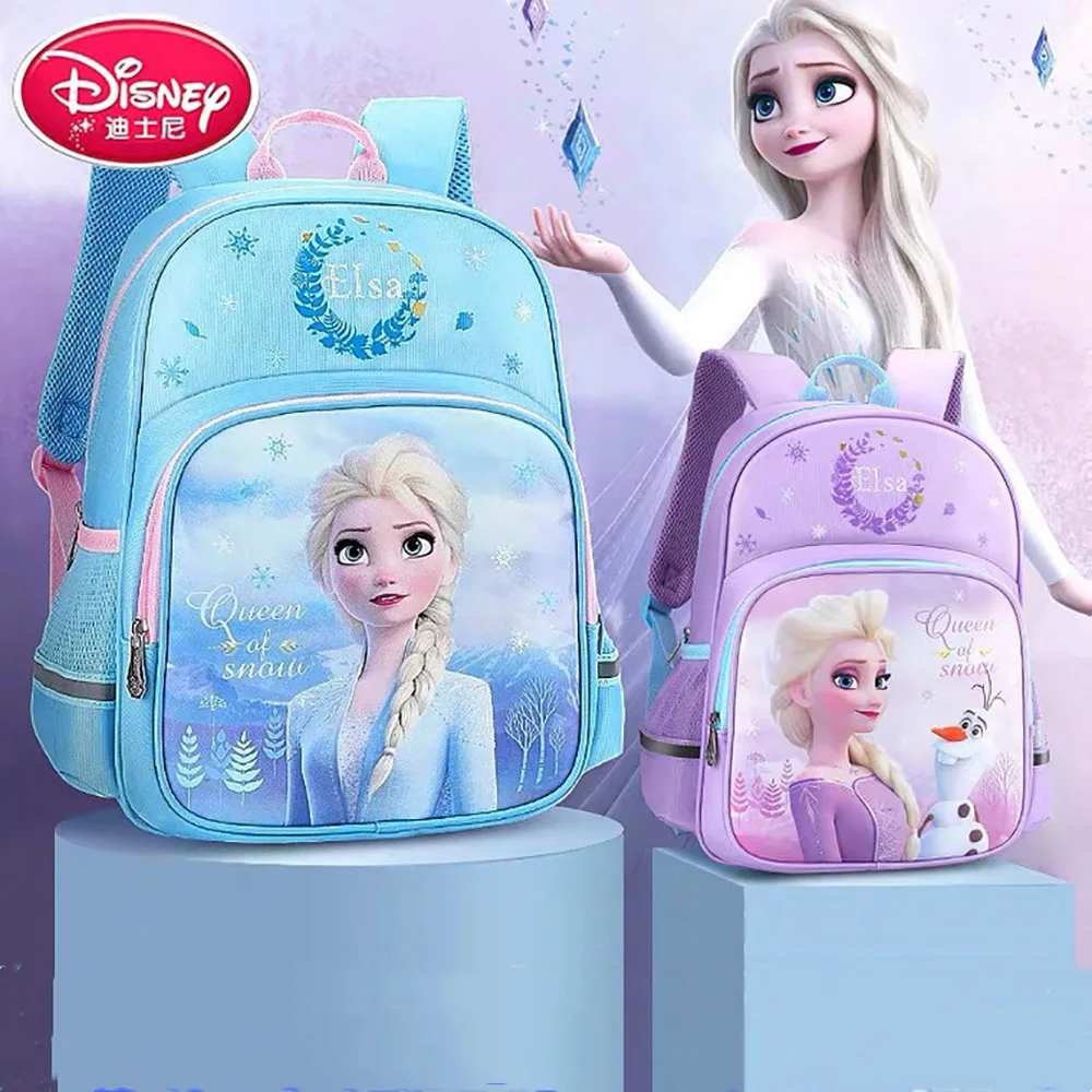 Рюкзак для девочек, для начальной школы 1-3 лет, с принтом героев Диснея, Холодное сердце, принцесса Аиша, Анна, 2021