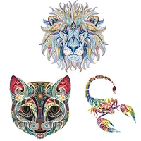 colorful animal iron on transfers patches for clothing vinyl thermo stickers applique diy thermotransfer stripes on clothes set