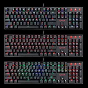 Игровая клавиатура Redragon K551 Механическая клавишная Кнопка 104 клавиш RGB светодиодный компьютерная клавиатура с подсветкой для ПК геймера Typist
