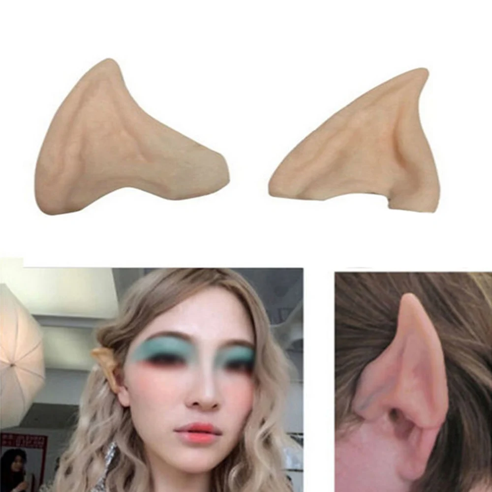 

ZLJQ 1 Pair Elves Half Ears Halloween Party Decorations Elf Ears Cosplay Props Halloween Dress Up Supplies