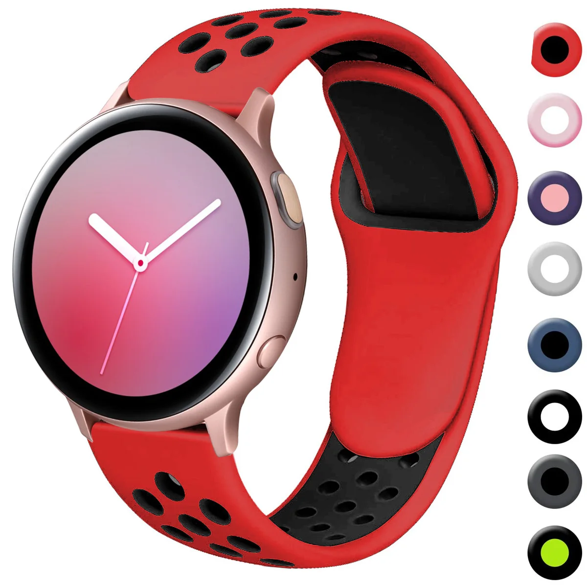 Ремешок силиконовый для Samsung Galaxy watch 4/5 44 мм 40 46 42 5/pro 45 active 2 gear s3 frontier Sport 20 22 - купить
