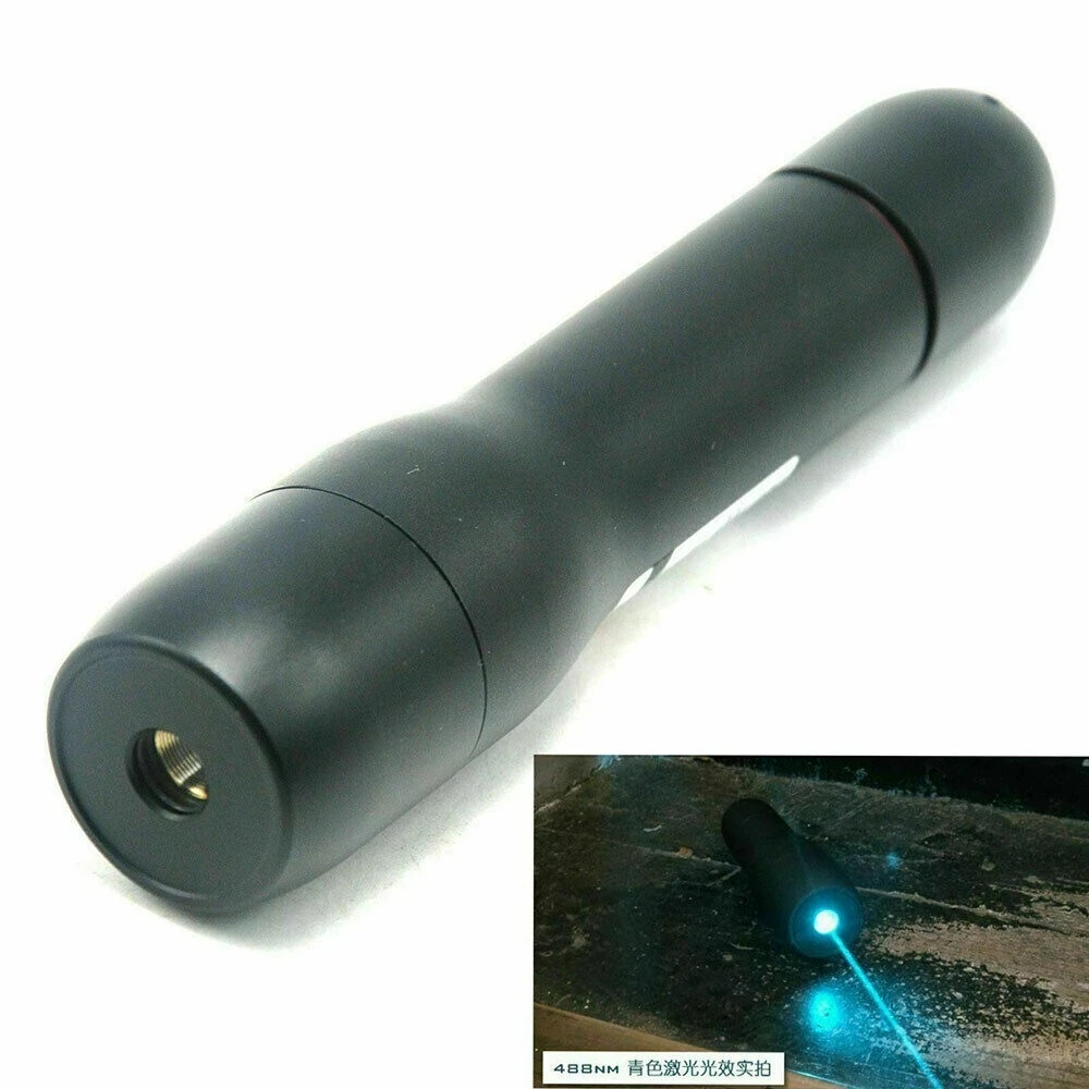 Waterproof Adjustable 488nm 1mw cyan-Blue Laser Torch Handheld Presentation Pointer Diving