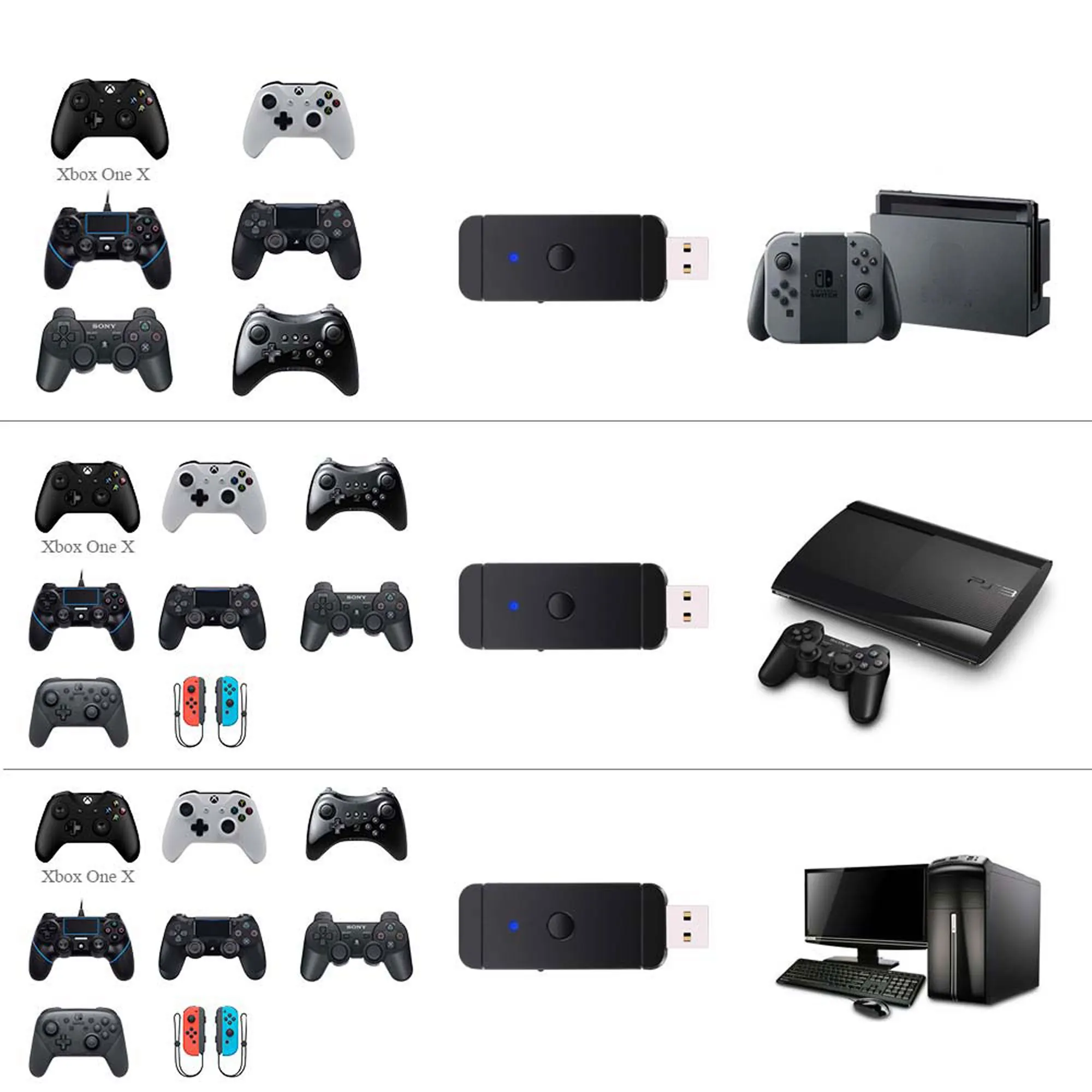 Usb конвертер для PS3 PS4 Xbox 360 одного Беспроводной геймпад Nintendo Switch консоль адаптер