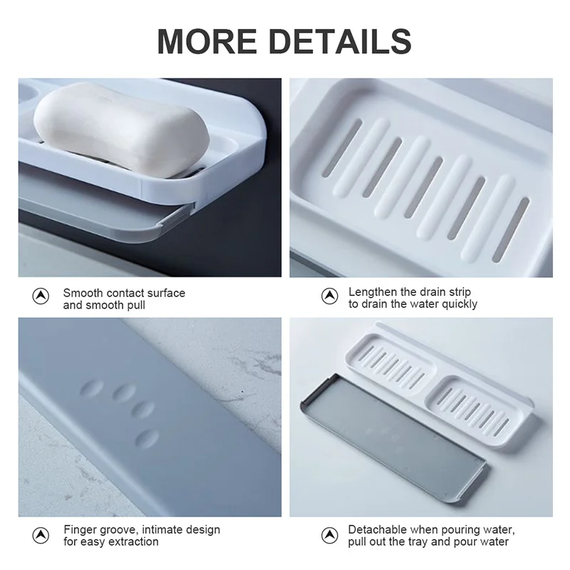 Пластиковый двухслойный ящик для мыла хранения органайзер с скрытым настенным