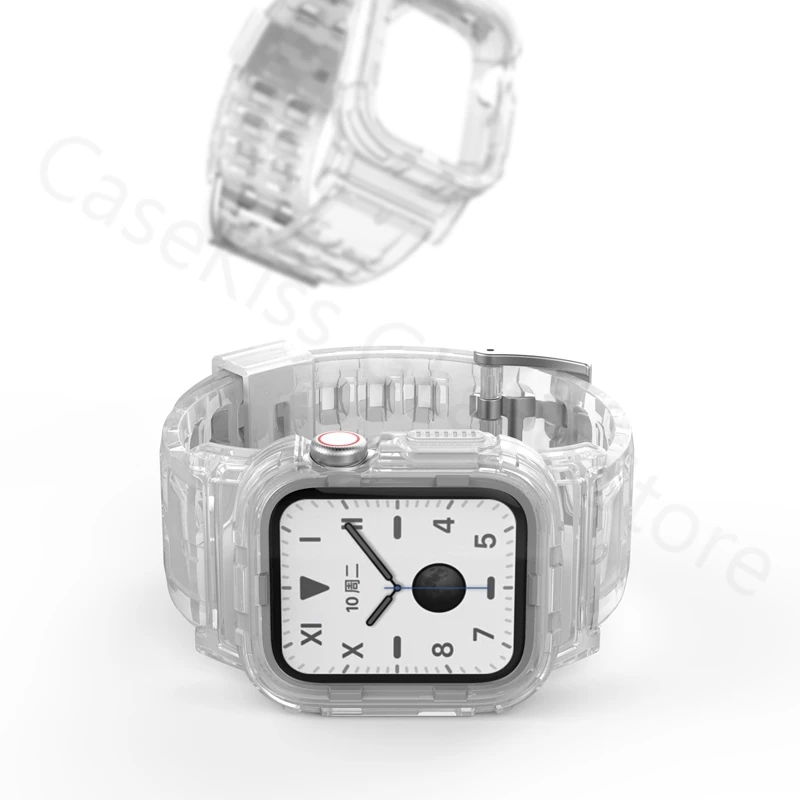 Новейший спортивный ремешок для Apple Watch Series 1 2 3 4 5 мягкий прозрачный резиновый