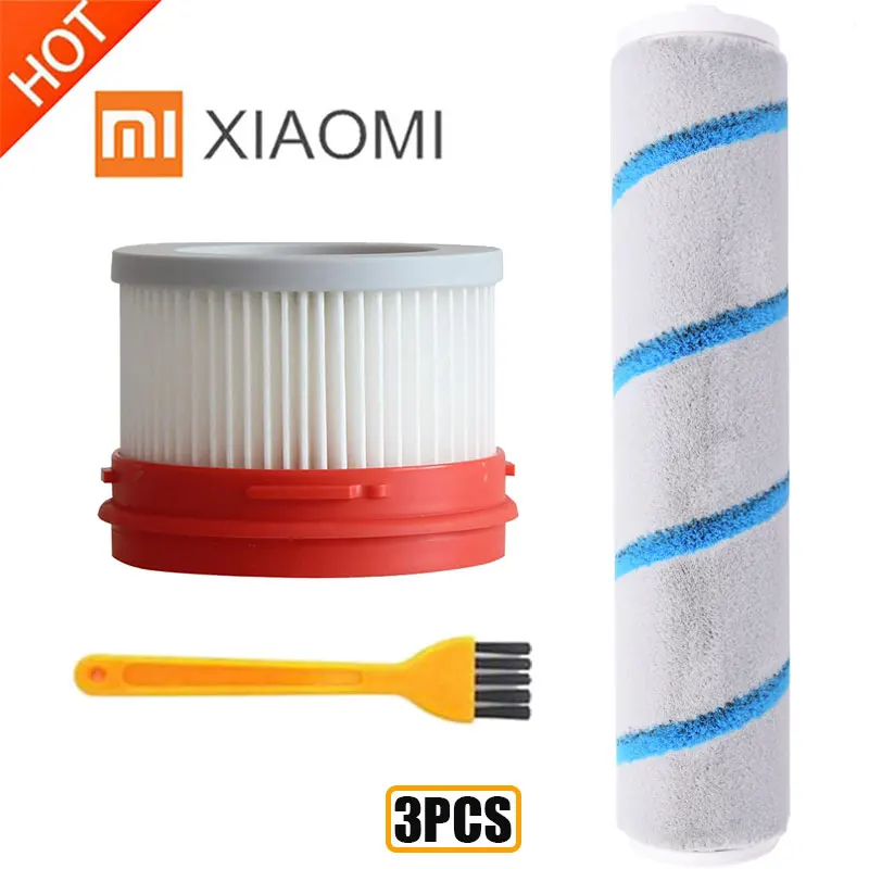 3PCS HEPA фильтр для Xiaomi Dreame V9 бытовой беспроводной ручной пылесос аксессуары Hepa фильтр роликовая щетка запчасти комплект - Цвет: 3PCS