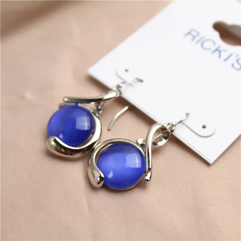 Новинка вставки из сплава с Синим Опалом в европейском и американском стиле -