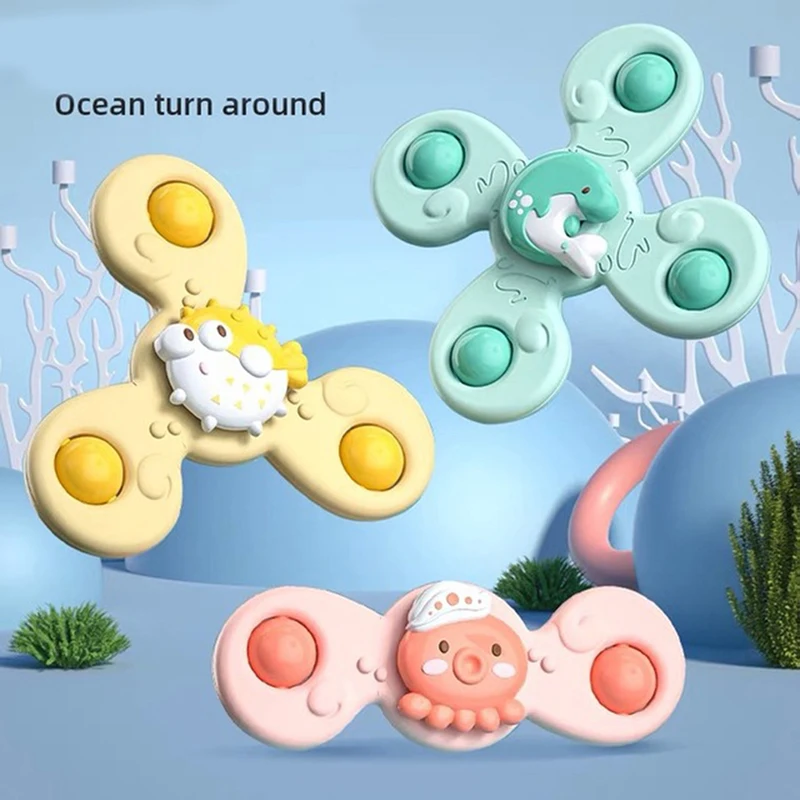 

Игрушка Монтессори для детей, присоска для купания, Спиннер, игрушка для детей от 2 до 4 лет, погремушки и прорезыватели
