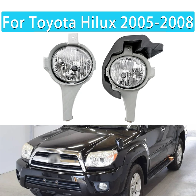 

Для Toyota Hilux 2005-2008 пара автомобильных противотуманных светильник 12 В в сборе с решетками передние противотуманные фары с жгутом лампы