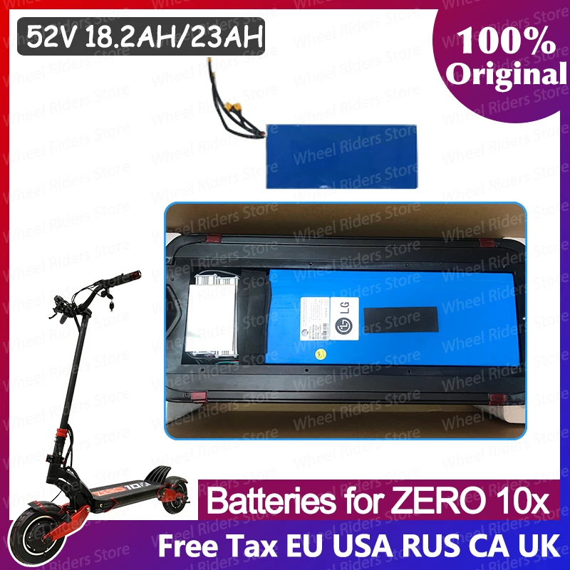 Оригинальные батареи для электрического скутера ZERO 10X 52V 18.2ah/23ah аксессуары