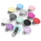 TYRY.HU, 5 шт., мультяшный Силиконовый круглый зажим для соски, не ржавеет, Детская жевательная Цепочка-пустышка, адаптер, легко прикреплять одежду, игрушки для прорезывания зубов