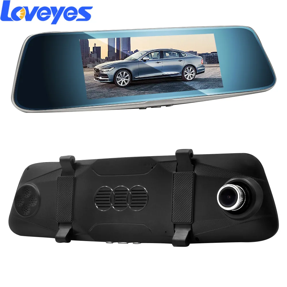 Новый 7 ''зеркало заднего вида вождения рекордер двойной объектив высокой